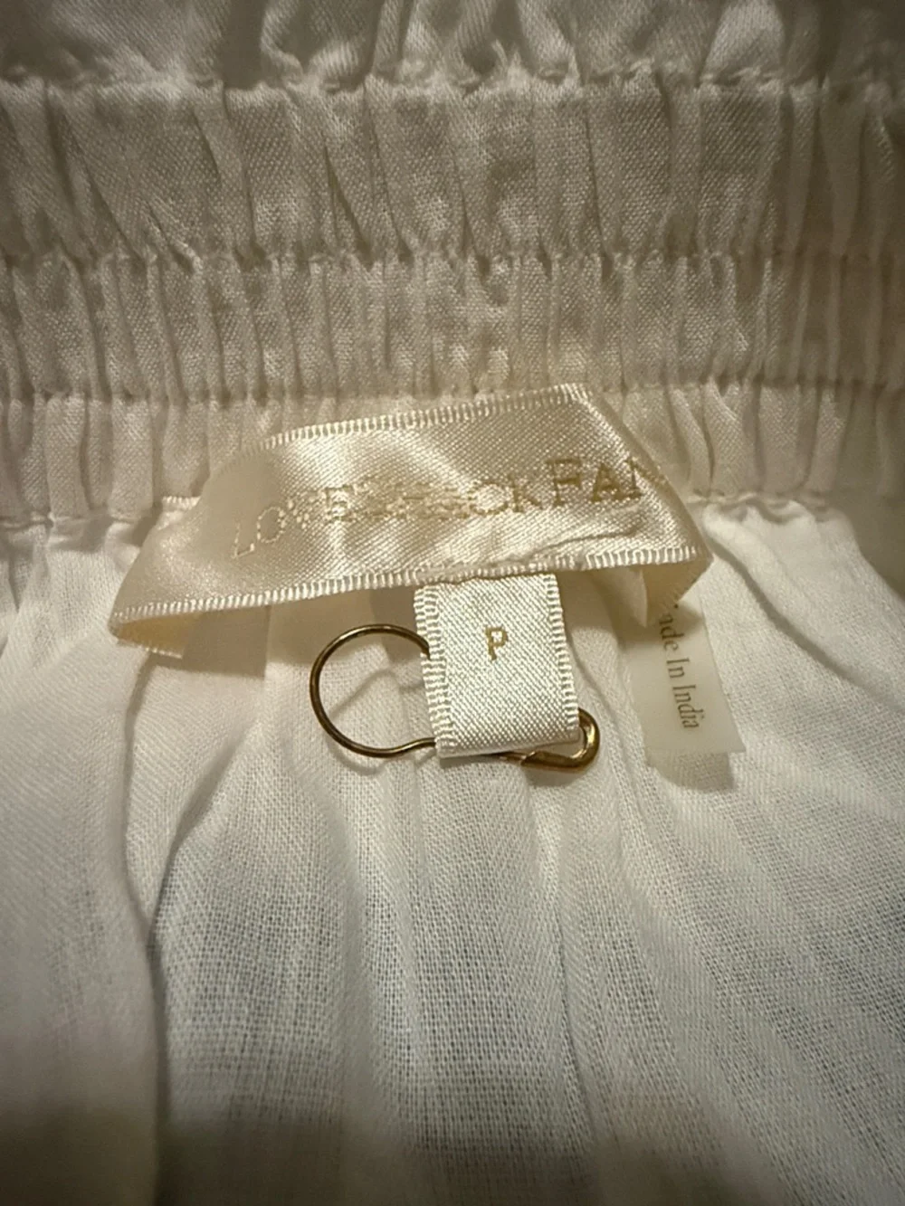 LoveShackFancy Charmain Skirt White and Blue Embroidered Eyelet Mini Skirt NWOT - Picture 8 of 11